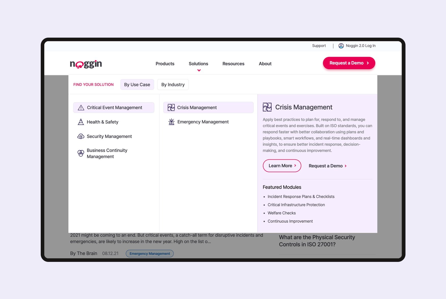 Noggin HubSpot CMS Mega Menu